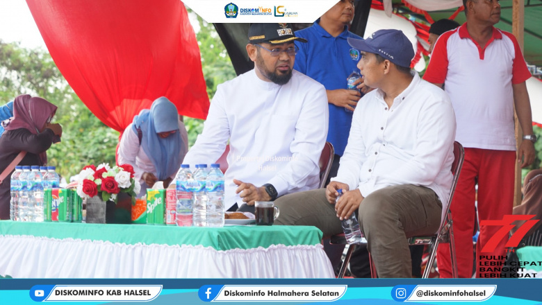 Wakil Bupati Halmahera Selatan Hasan Ali Bassam Kasuba Lepas Peserta Gerak Jalan Indah Tingkat Umum